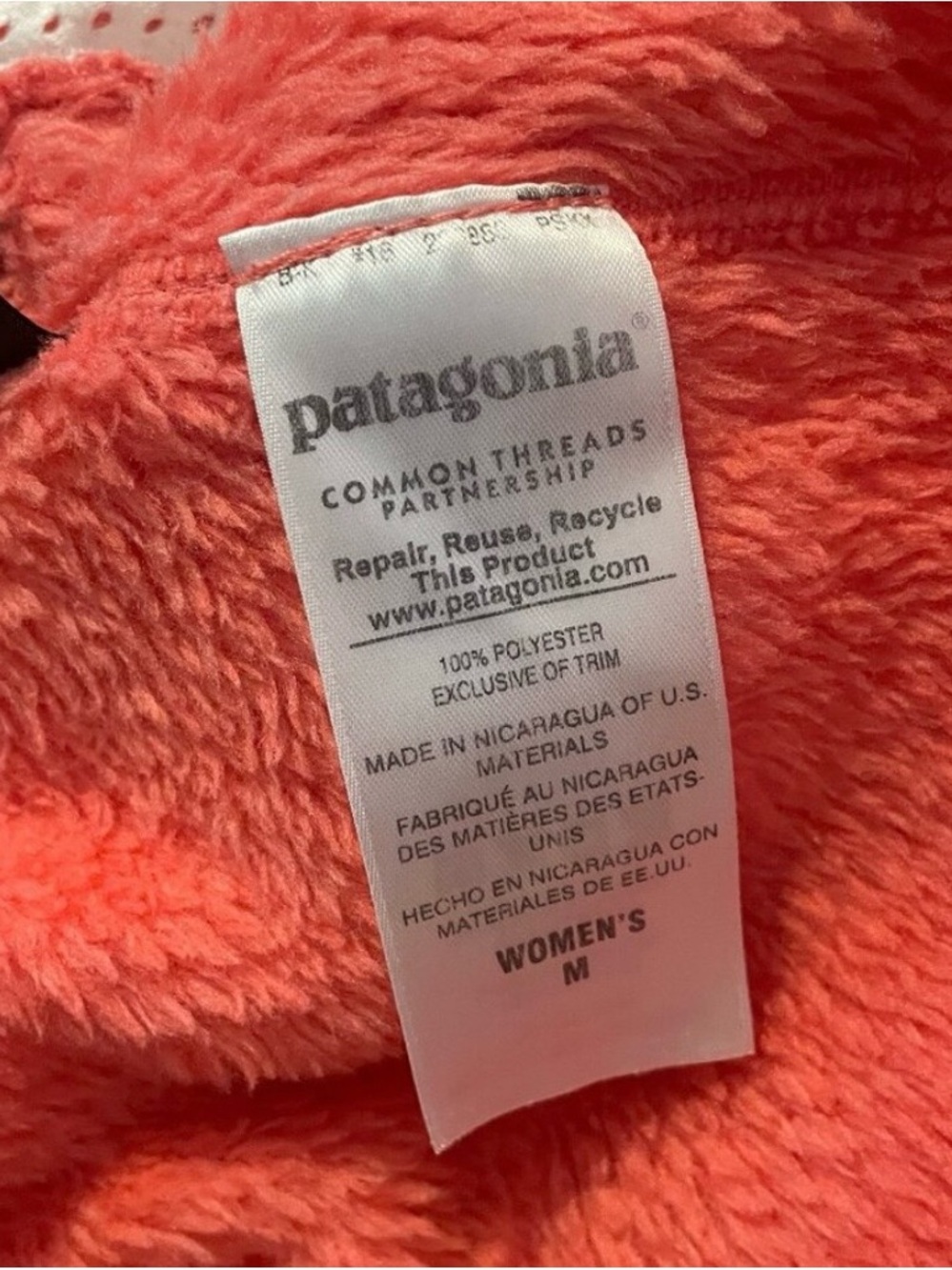 Patagonia Women’s Size Medium Coral Snap-T Fleece Pullover - Picture 9 of 9